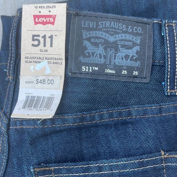 Levi's Dark Wash Slim Jeans style 511 size 10 reg (25/25) NEW - Picture 5 of 5